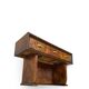 Italian burl walnut art deco console table, 1930s.