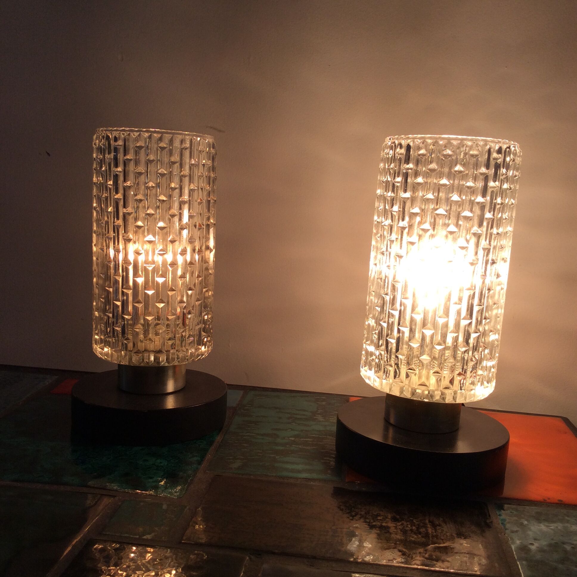 Paire de lampes vintage des années 60-70
