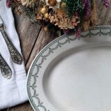 Plat ovale frise lauriers modèle ney