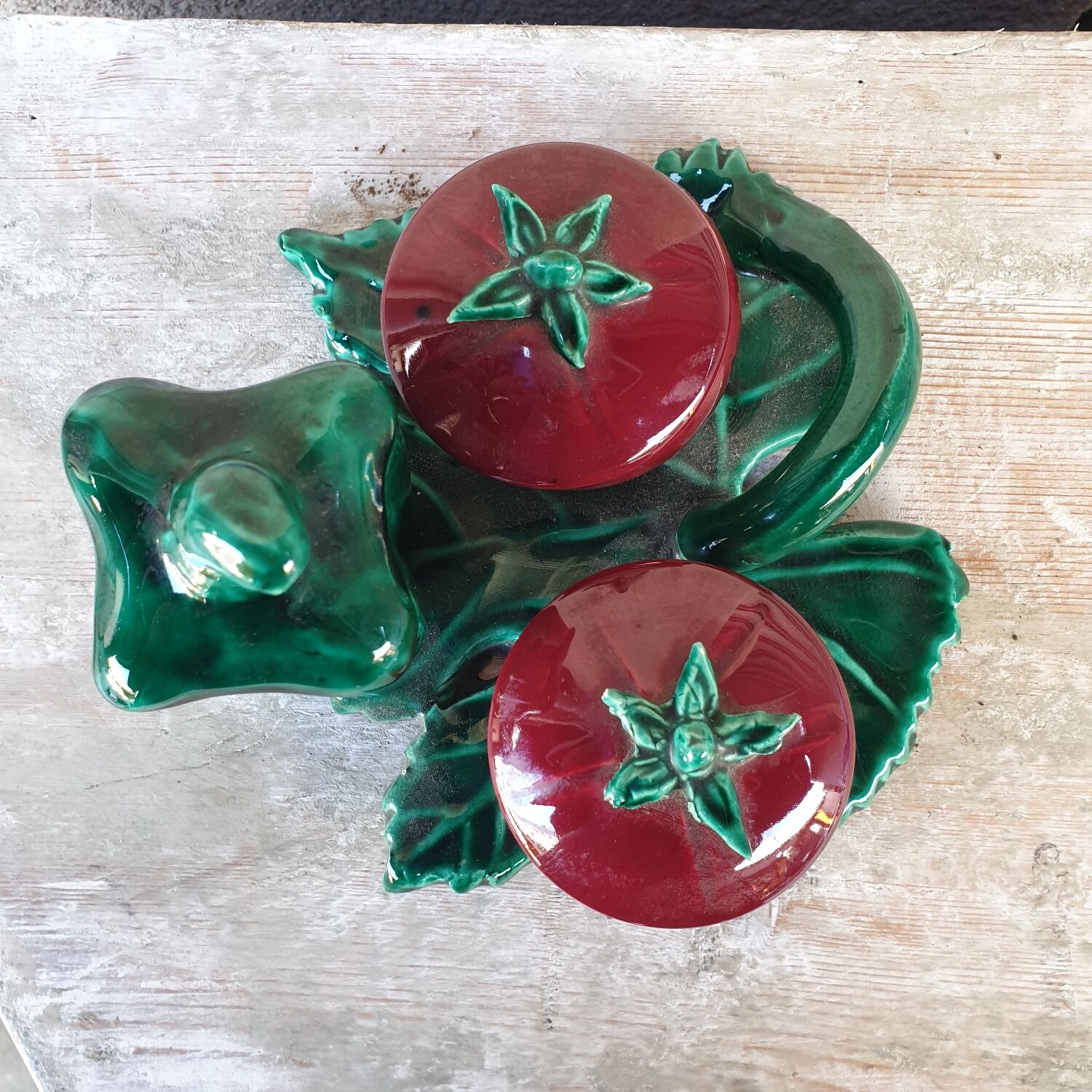 Service ceramique vintage sel poivre moutarde années 1950 1960