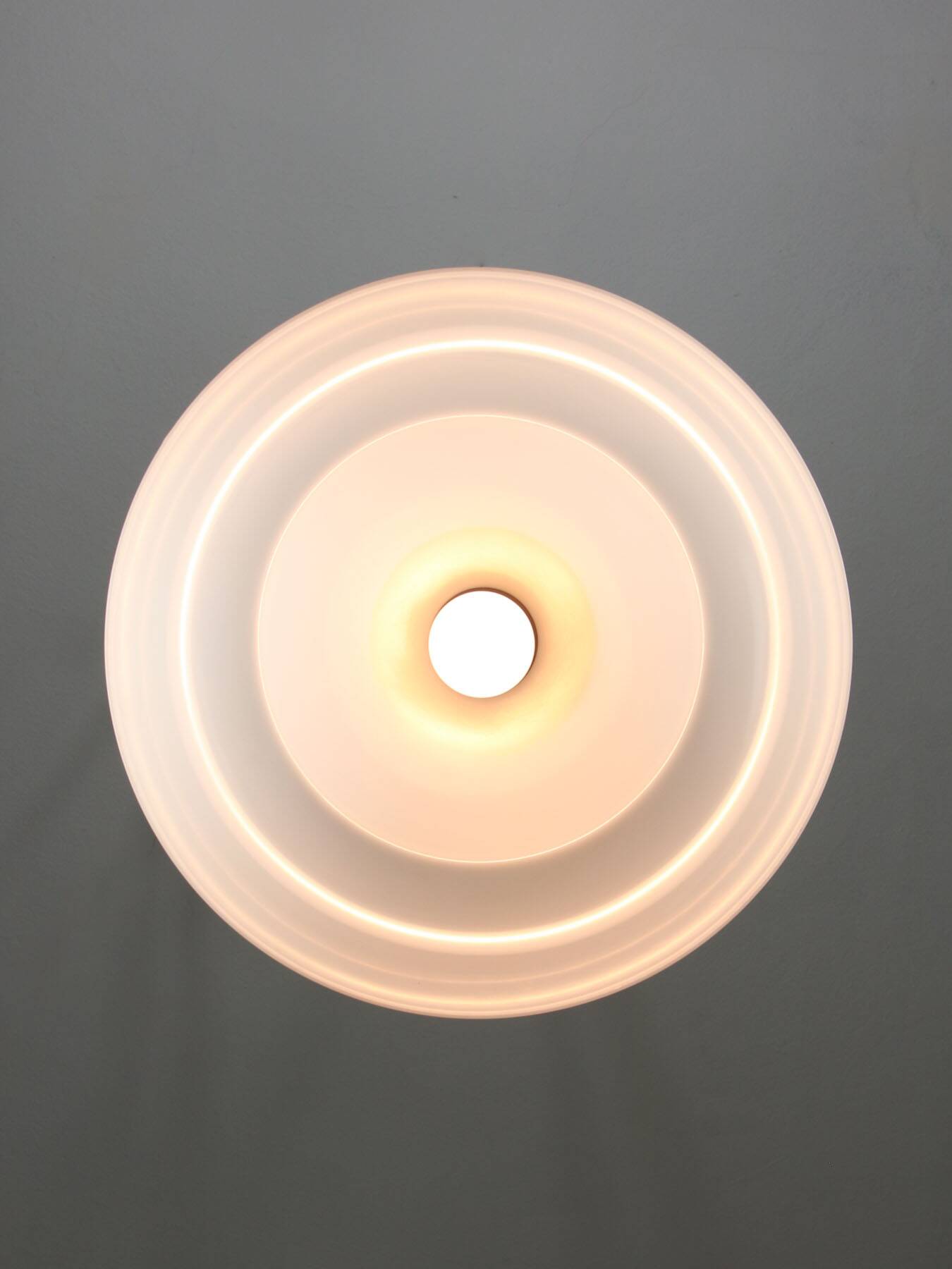 Mid-century Italian Brass and Plexiglass Pendant Lamp