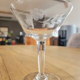 2 crystal champagne glasses
