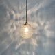 Lot 3 vintage glass hanging lamps