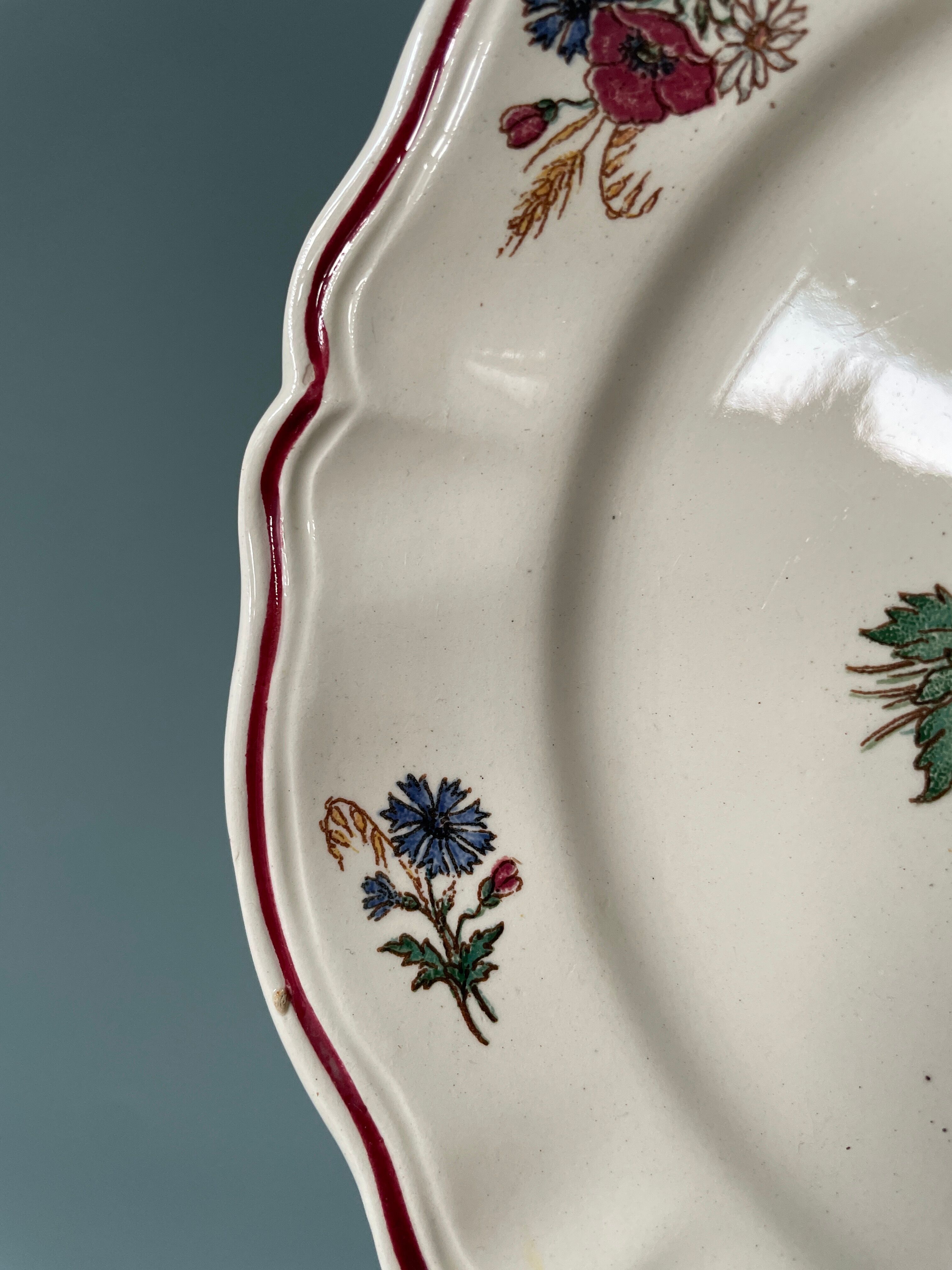 Set of 12 dessert plates Agreste Digoin Sarreguemines