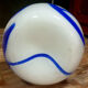Soliflore vase in blue white glass of murano superb decoration