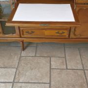 Wooden sideboard with 5 doors and 3 drawers, 2 glass doors.