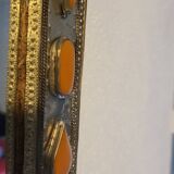 Miroir ethnique en os et pierre