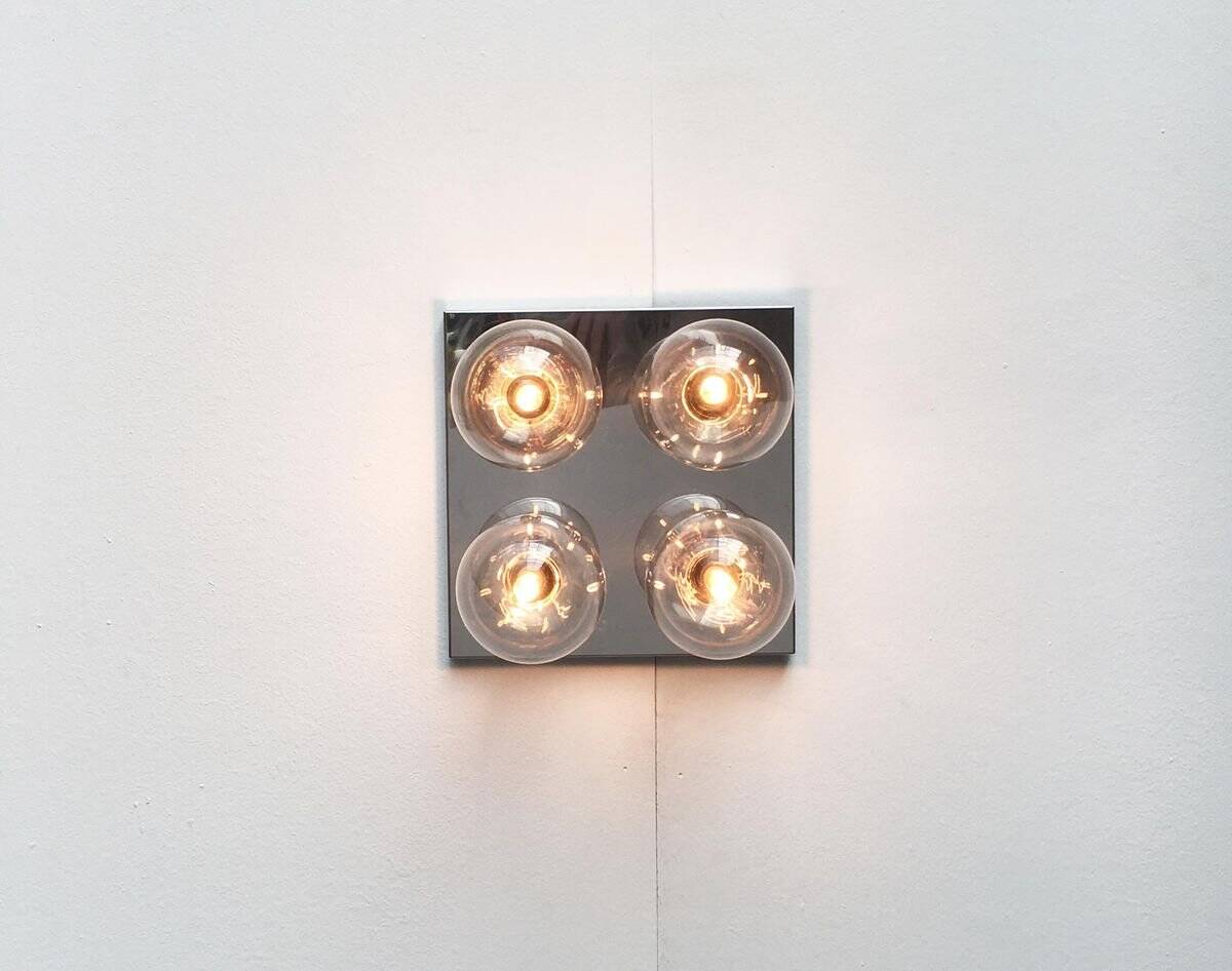 Vintage Space Age ceiling lamp by Motoko Ishii for Staff