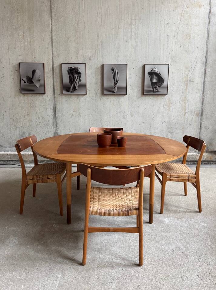 Extendable dining table by Kurt Østervig & Carl Madsen for P Jeppesen møbel