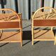 Pair of rattan bedsides, a drawer