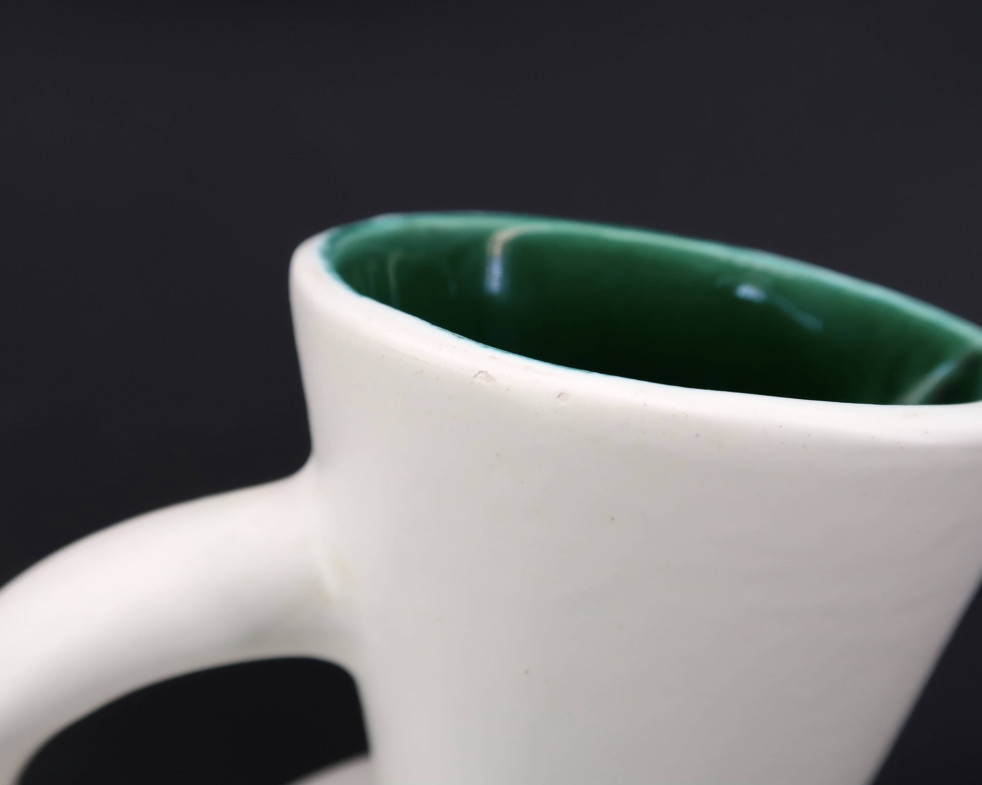 White ceramic pitcher by André Baud, Vallauris 1960s