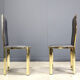 Vintage French brass dining chairs, set of 6 - 1970s