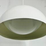Suspension lamp in white metal and glass, 1970
