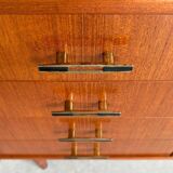 Vintage bookcase with drawers teak