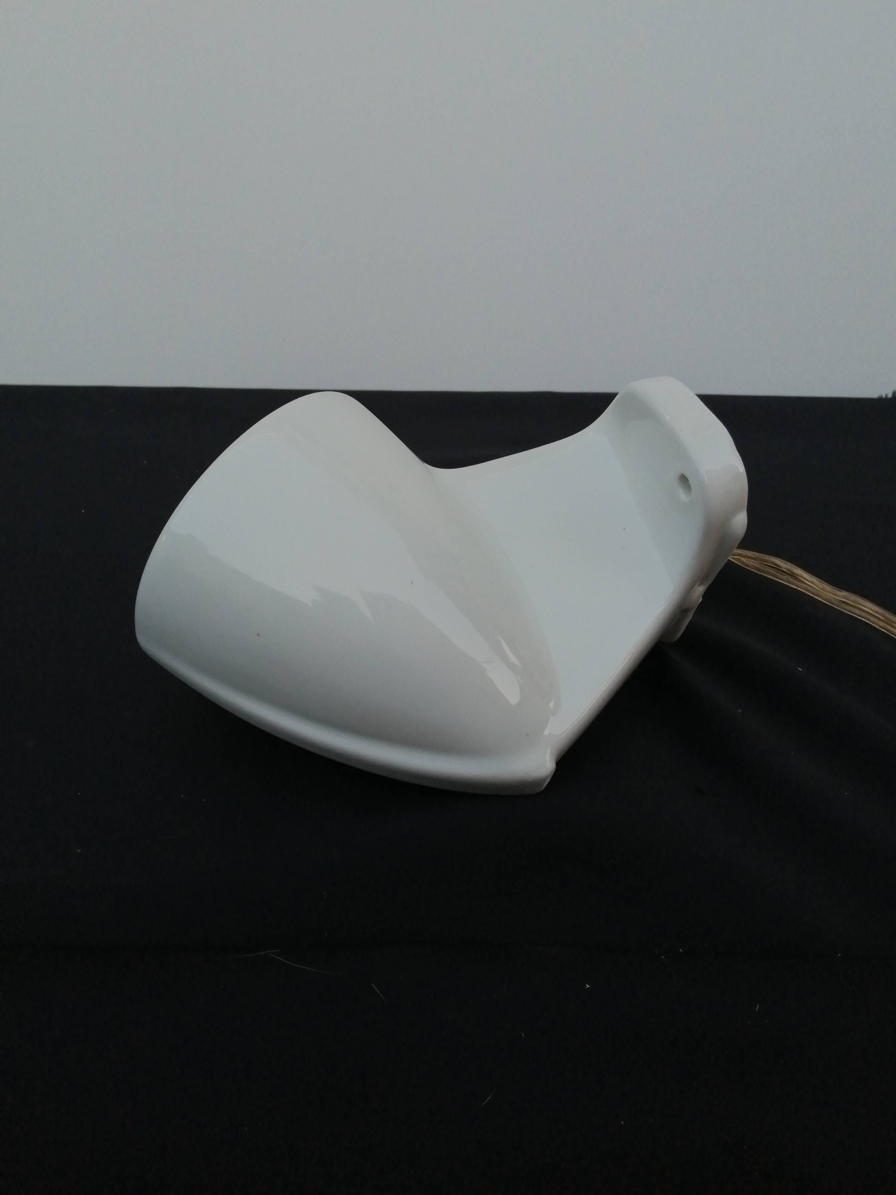 Porcelain wall lamp made in Spain vintage 1930