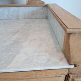 Bathroom cabinet with marble top in Henri II style