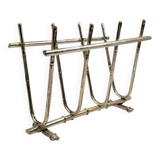 Hollywood regency magazine rack  GM Montagnani, Italy 1970s   bamboo shaped