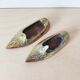 Paire de cendriers babouches en bronze