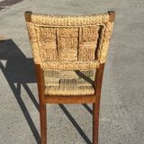 Set of 6 Audoux Minet armchairs and chairs, 1950s