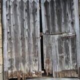 Porte de grange ancienne XIX en châtaignier h3,4m l2,7m