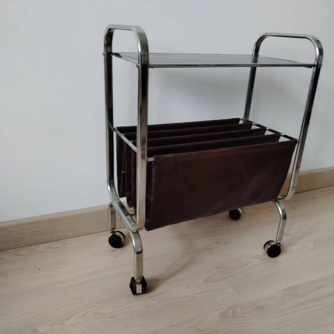 Original magazine holder, Vintage side table