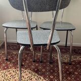 Series of 3 Formica chairs from the 70s