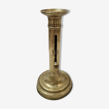 Brass pusher candle holder from 1970