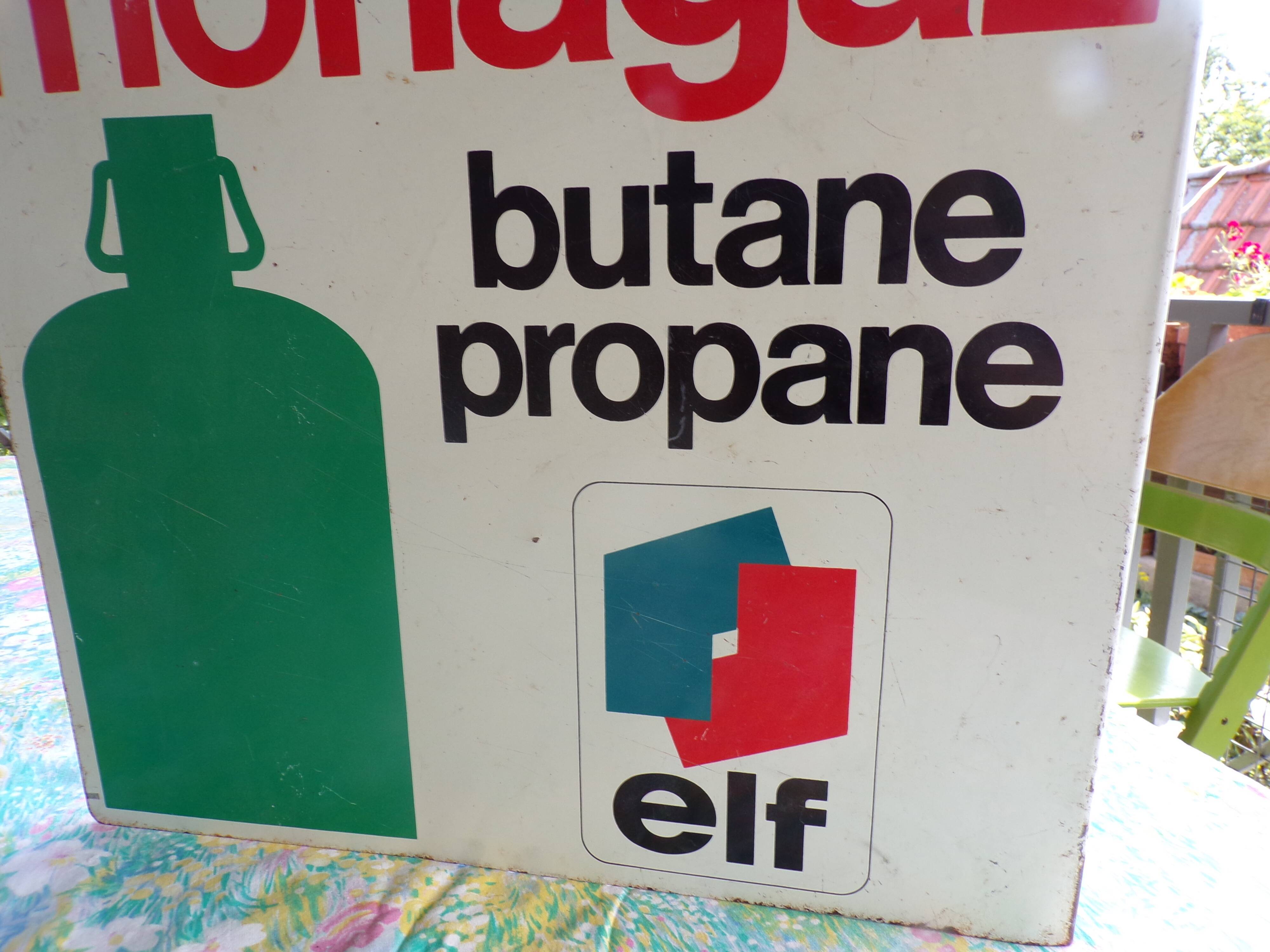 Monogaz tin advertising plate