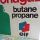 Plaque publicitaire Monogaz en tôle