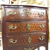 Commode en marqueterie de cubes d'époque Napoléon III