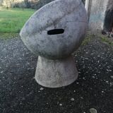 Vintage robert pansart outdoor armchair for elo in fiber cement.
