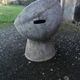 Vintage robert pansart outdoor armchair for elo in fiber cement.