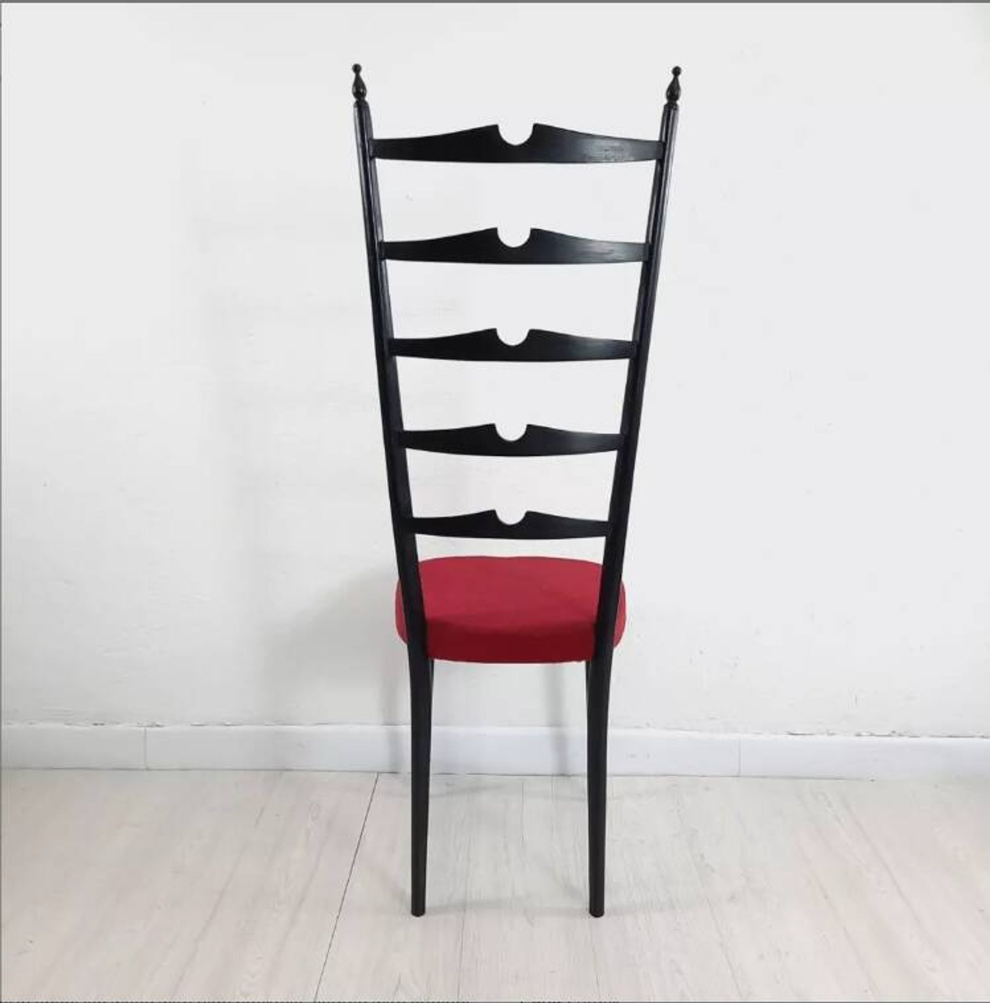 Pair of chiavarine chairs 40/50s high backrest