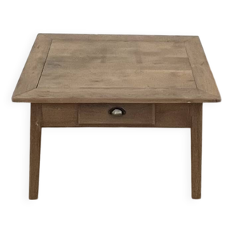 Antique farmhouse coffee table in solid raw oak