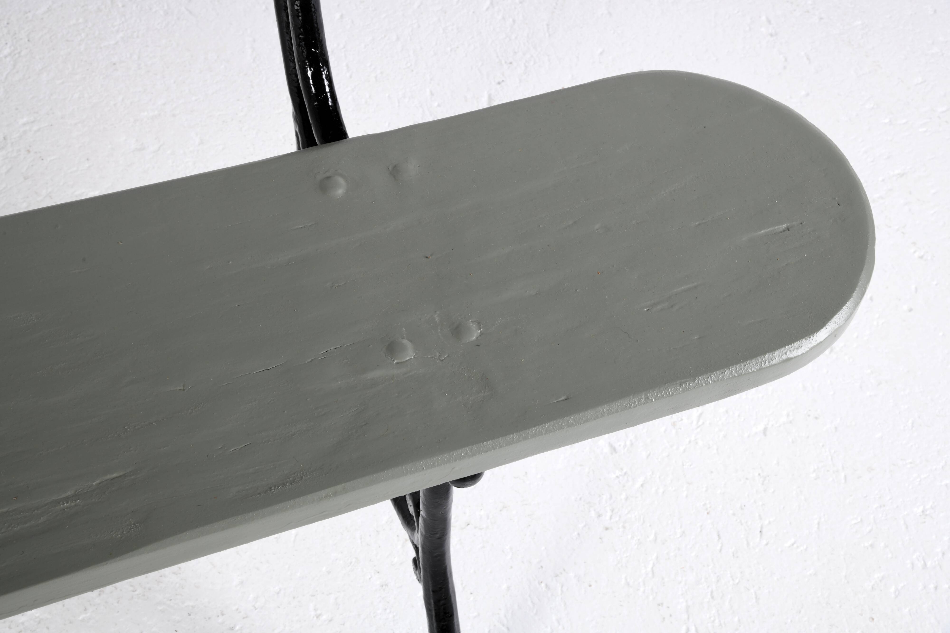 Cast iron and wood garden bench