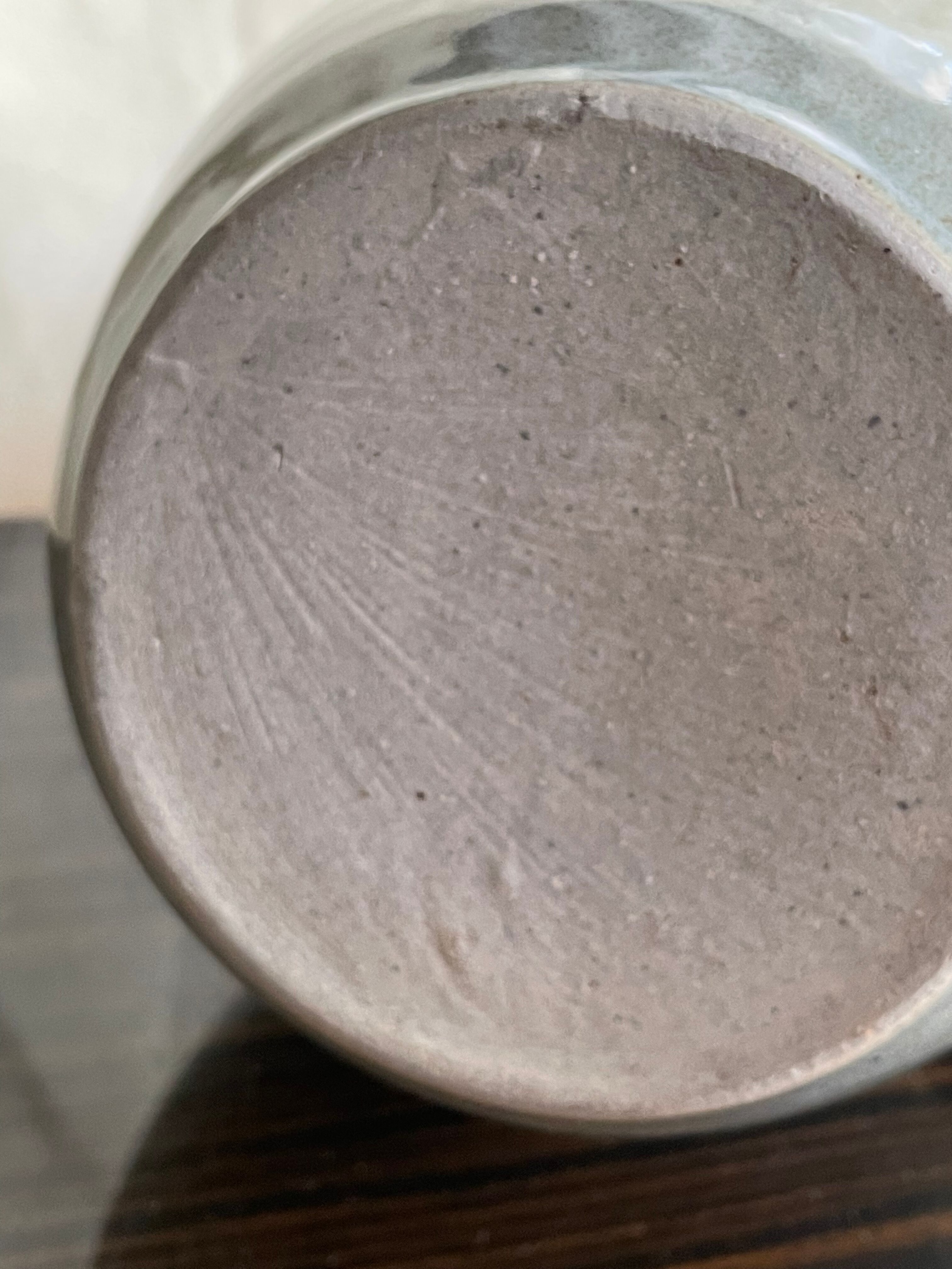 Green vintage ceramic vase