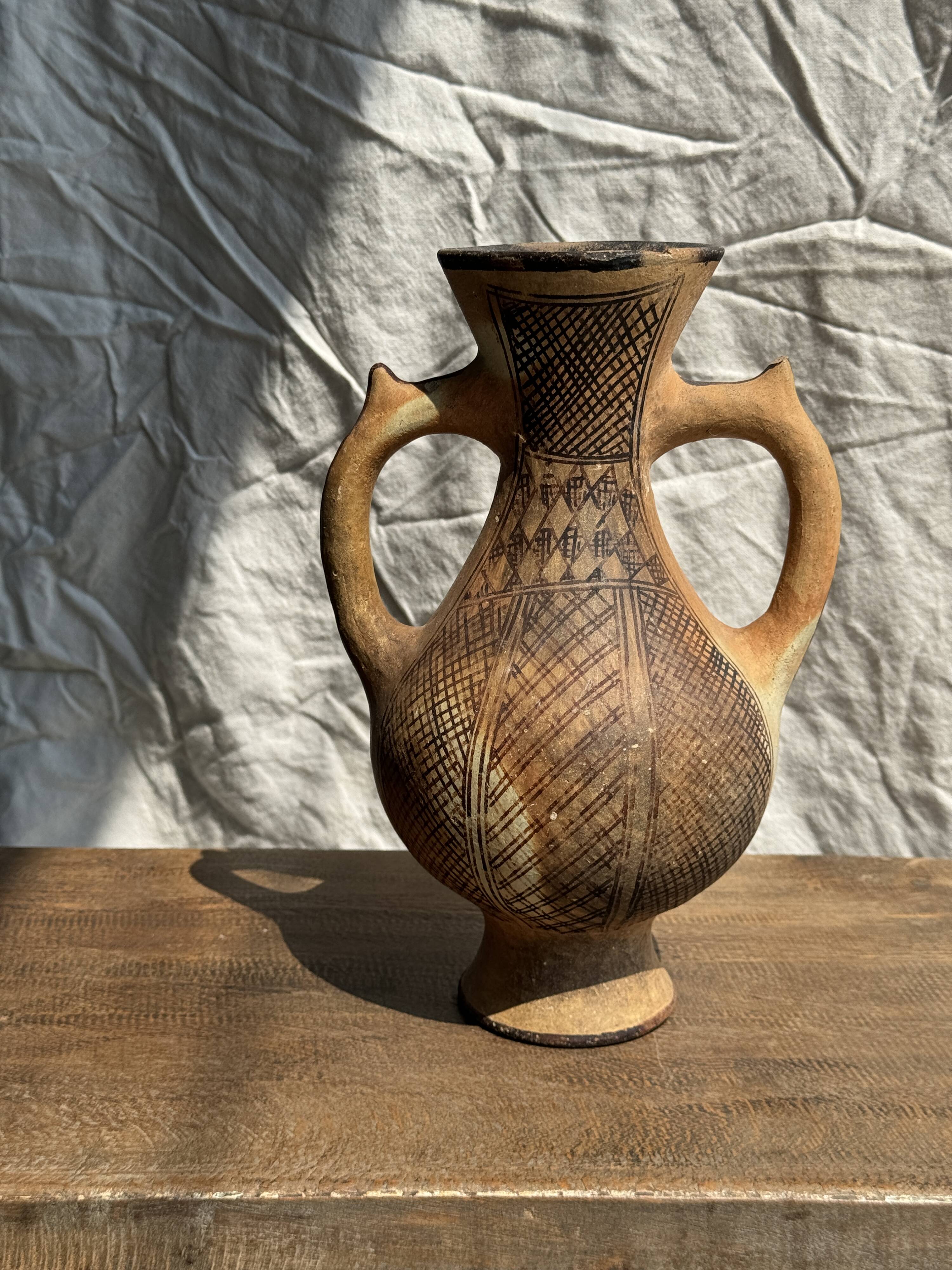 Decorative vase in the shape of an antique style amphora H27