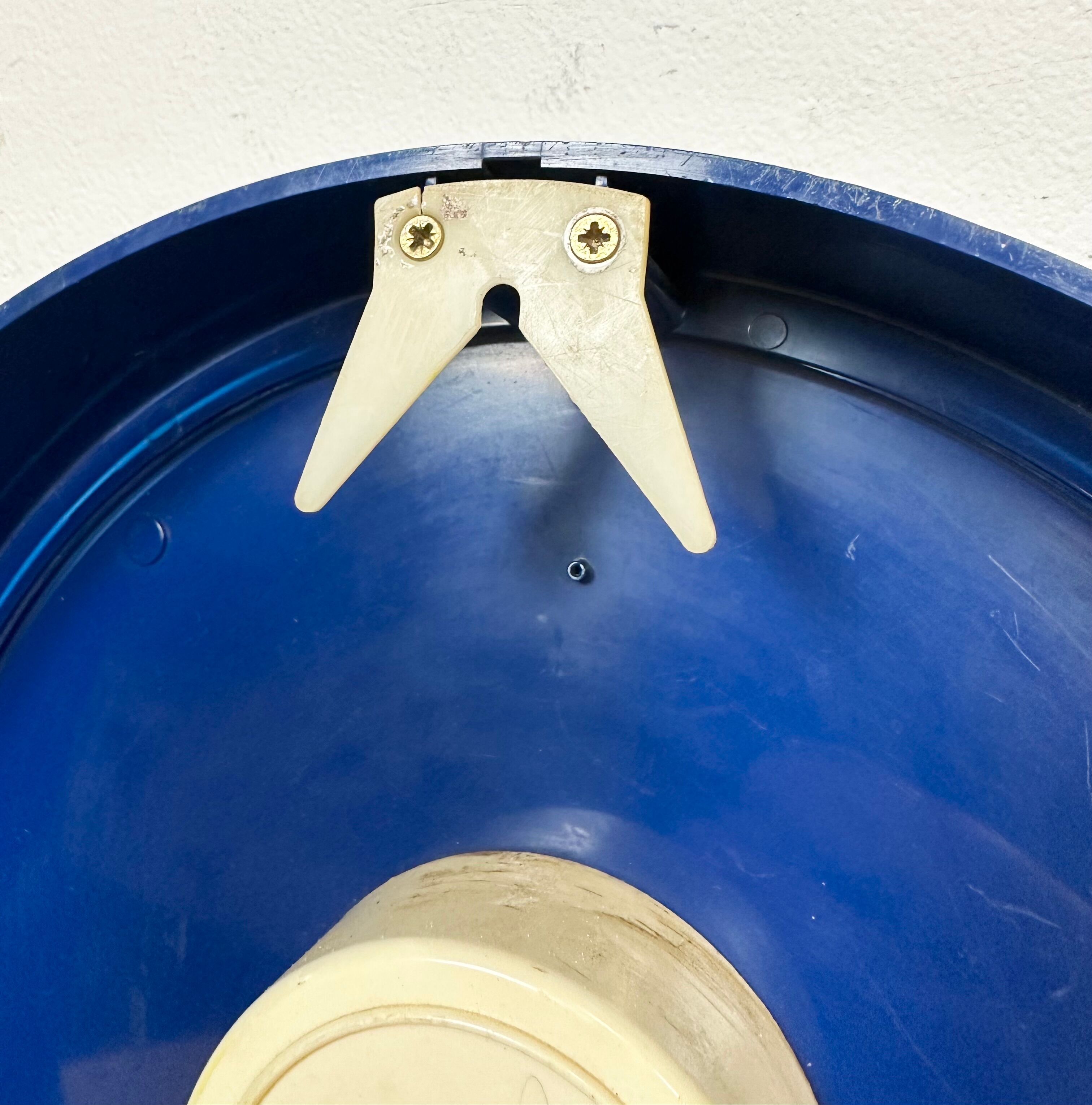 Vintage Blue Bakelite Electric Wall Clock from Metamec, 1970s