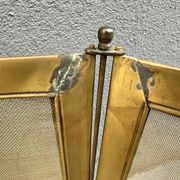 Antique brass fireplace screen from the 19th century by Bouhon Frères.
