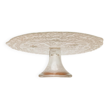 Vintage Scandinavian glass cake stand