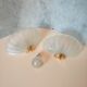 Pair of glass half moon wall lamps by Cocolum