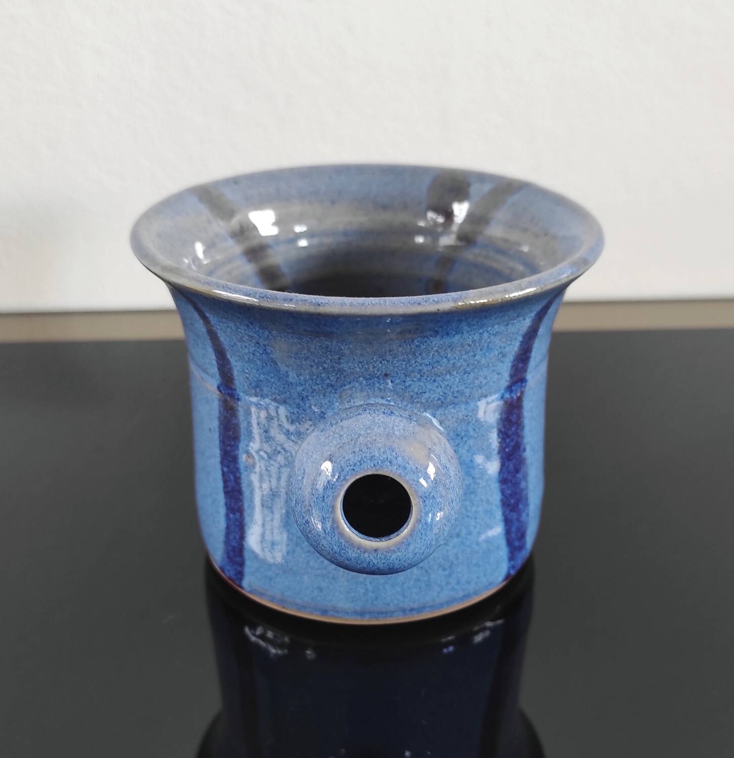 Tasse /  bolle vintage en grès émaillé, signé