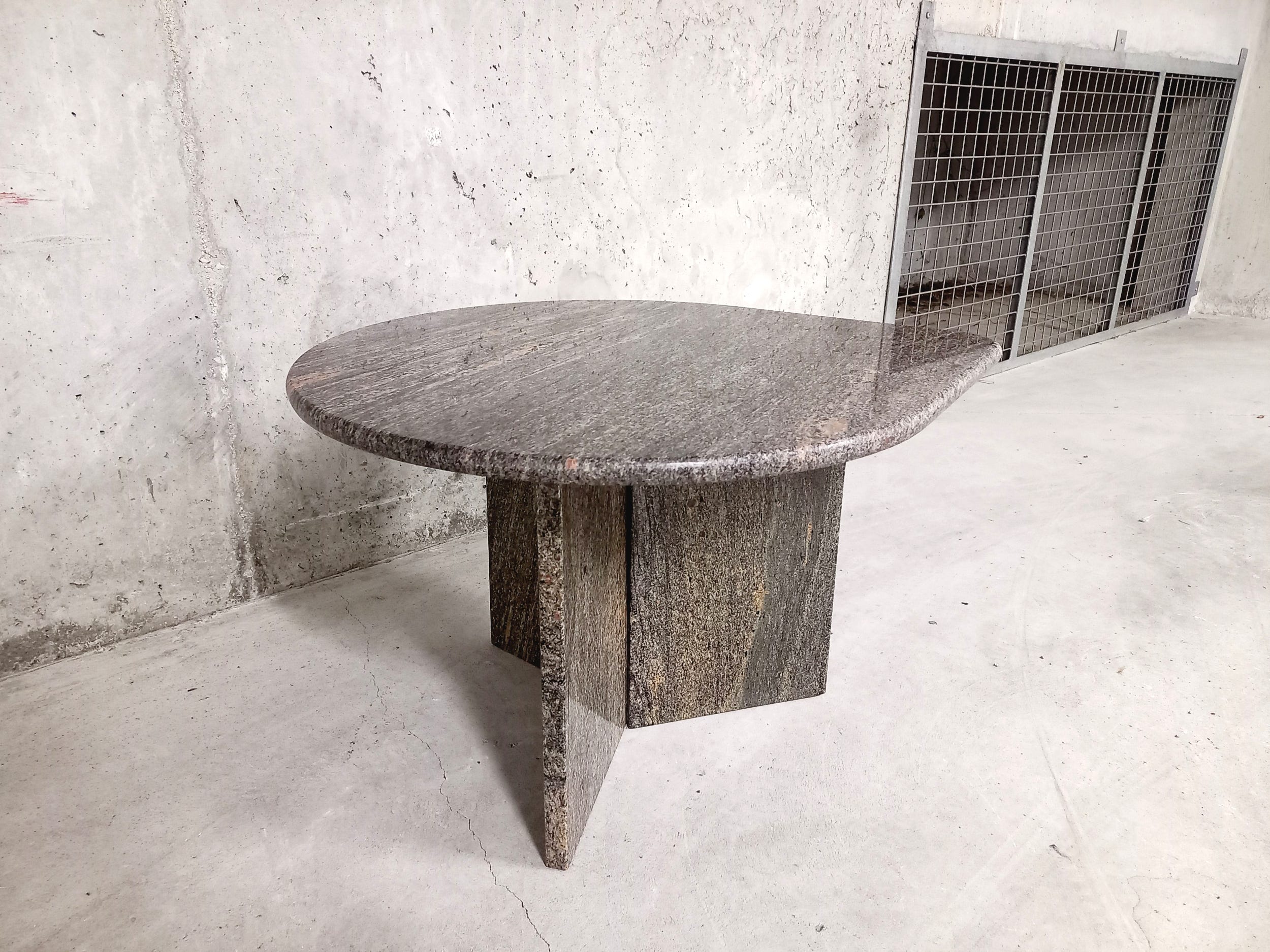 Vintage coffee table in gray granite from the 70s