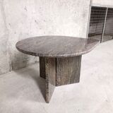 Vintage coffee table in gray granite from the 70s