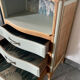 Vintage sage green chest of drawers and solid wood