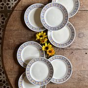 Set of 8 antique flat plates - Robinson de Badonvillier