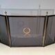 Neoclassical Three-Panel Steel Mesh Fire Screen