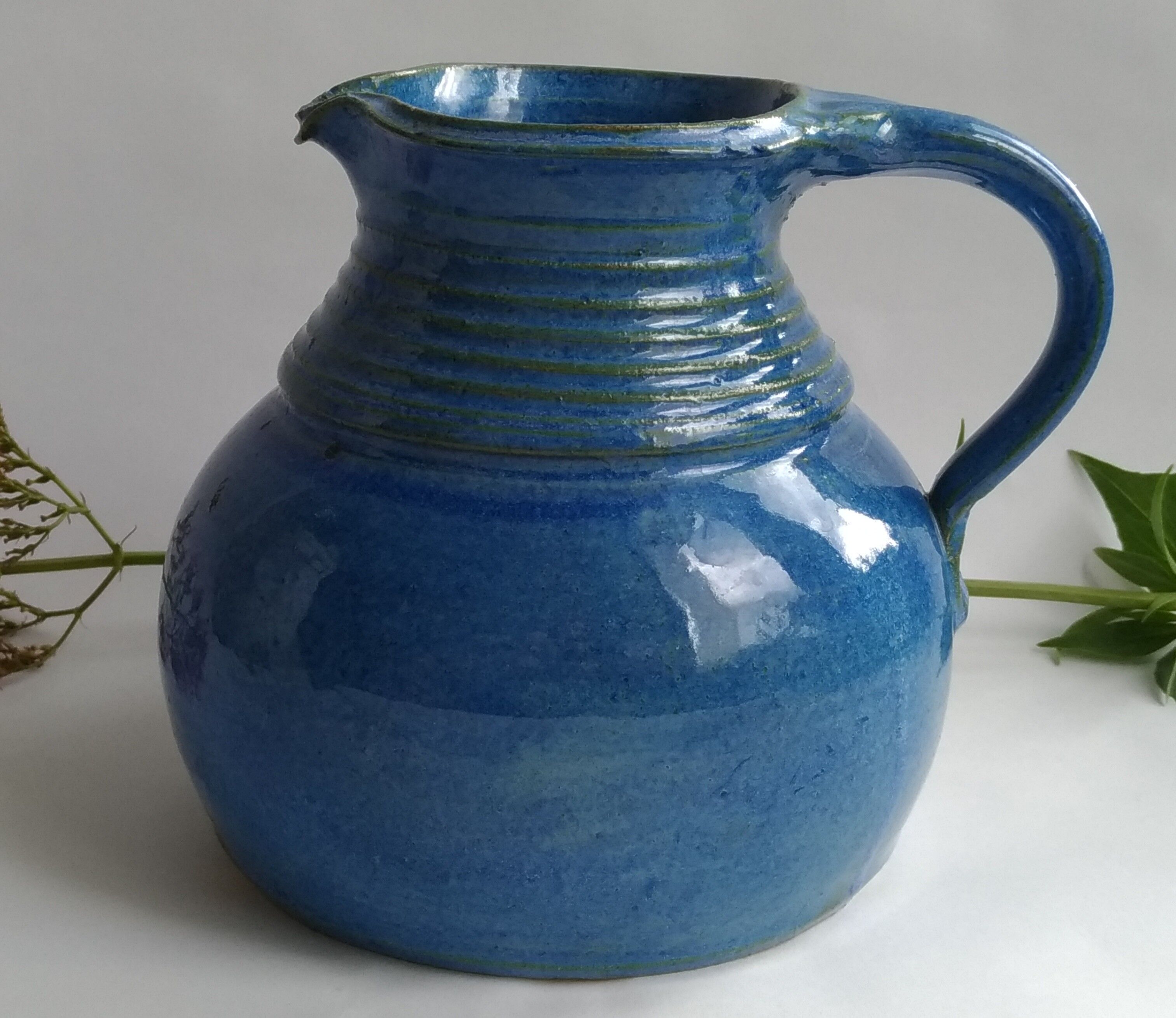 Vintage pitcher in blue sandstone 1kg
