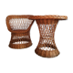Wicker armchair and his table