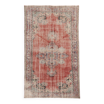 5x8 Red & Blue Classic Oriental Vintage Rug, 143x235Cm